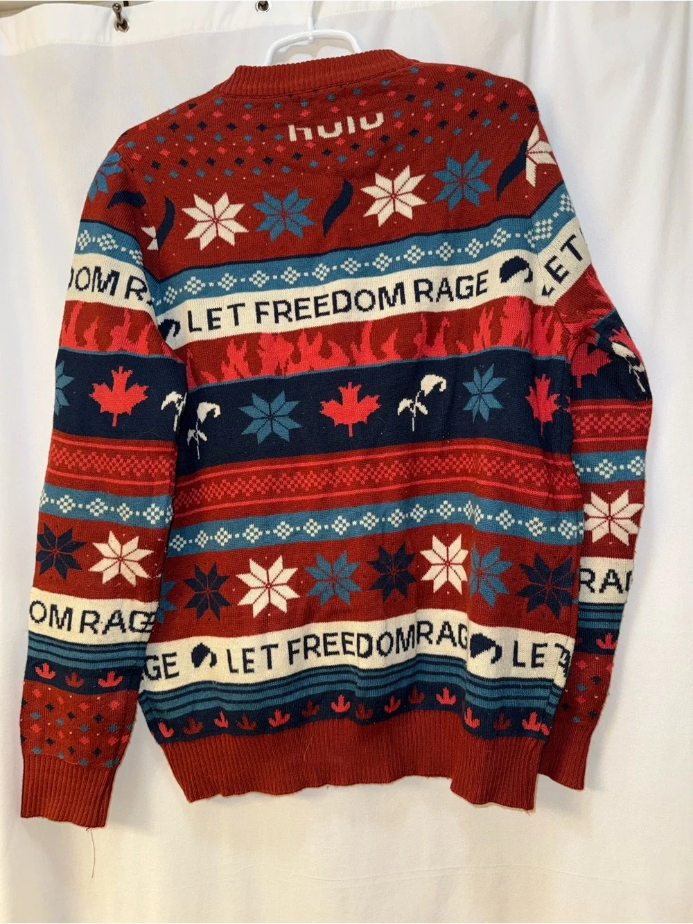 Hulu Handmaid’s Tale- Red, Navy & Cream Crewneck Sweater